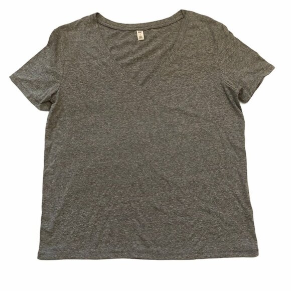 BP Women's Gray V-Neck T-Shirt Short Sleeves Size Small - Picture 1 of 4